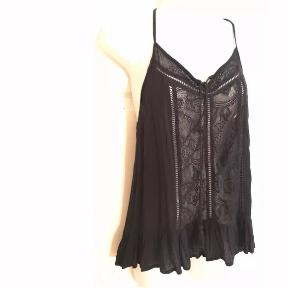 🆕 STACCATO Navy Blue Lace Tank Top Blouse Shirt - Picture 4 of 7